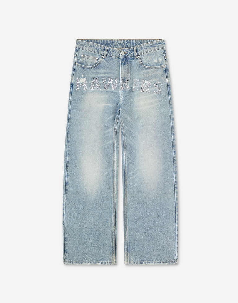 PANTS Hawkers2013 STRASS DENIM - Light Blue