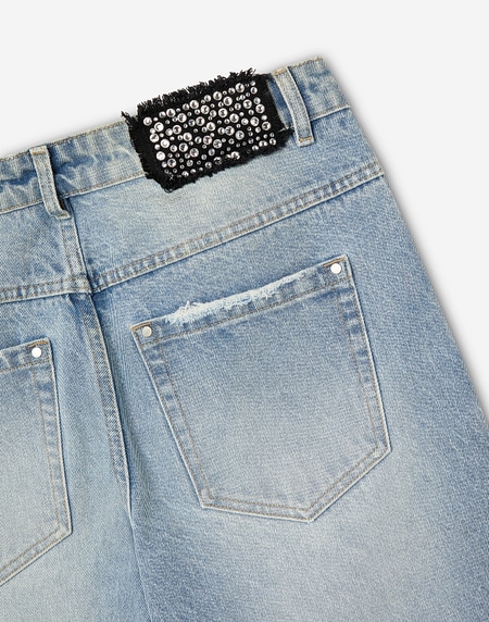 PANTS Hawkers2013 STRASS DENIM - Light Blue