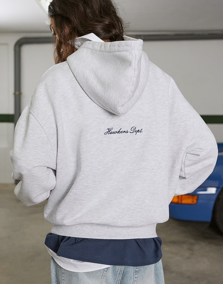 HOODIES Hawkers2013 VARSITY HOODIE - Grey Melange