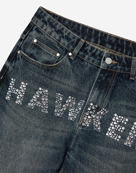 PANTS Hawkers2013 STRASS DENIM - Indigo