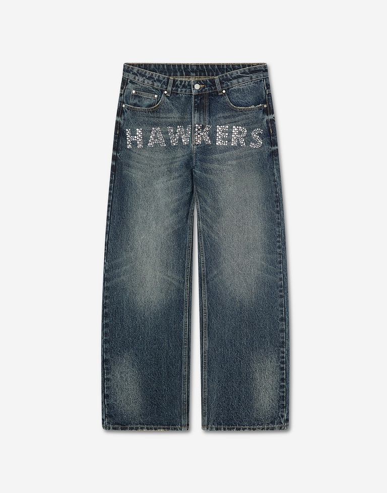 PANTS Hawkers2013 STRASS DENIM - Indigo