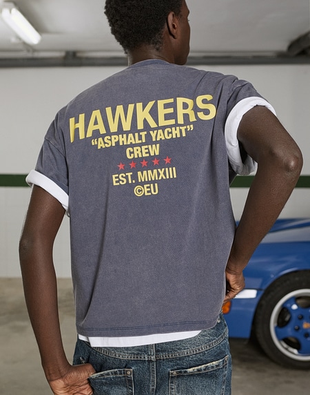 TEES Hawkers2013 FAST CARS TEE - Washed Navy