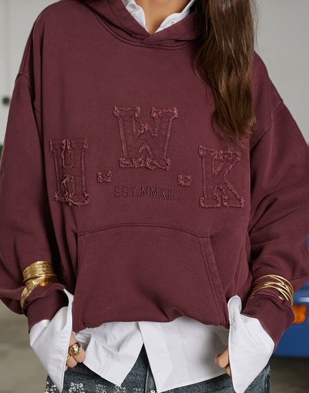 HOODIES Hawkers2013 HWK HOODIE - Washed Burgundy