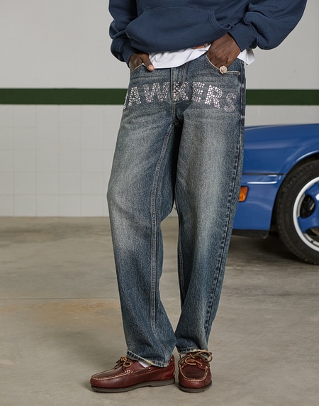 PANTS Hawkers2013 STRASS DENIM - Indigo